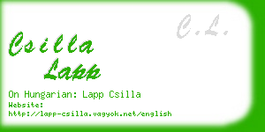 csilla lapp business card